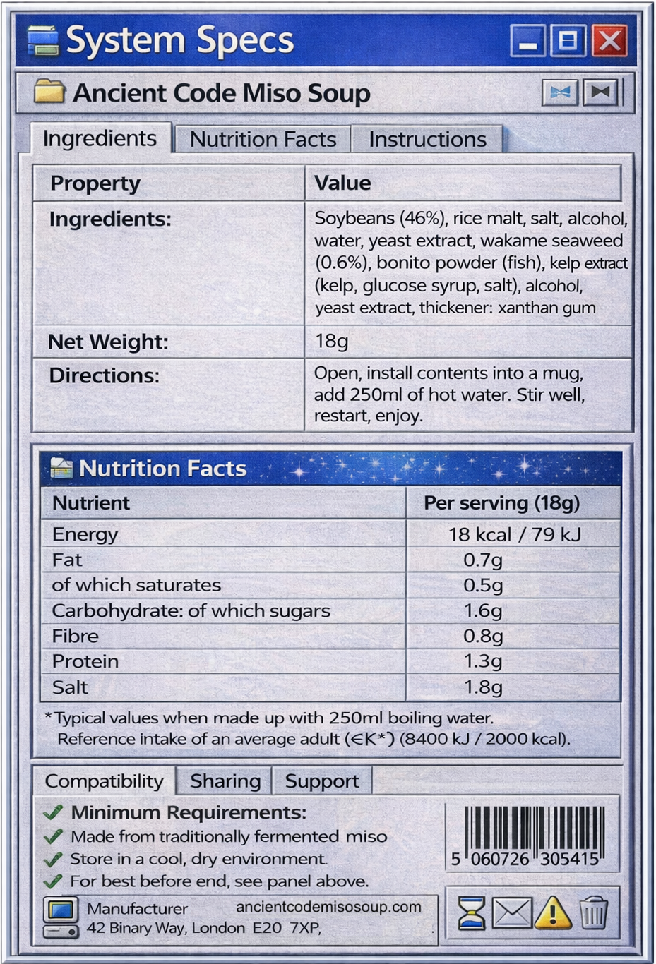 Ancient Code Miso Soup